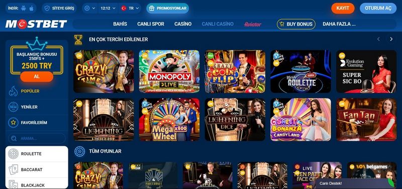 Mostbet в Казахстане